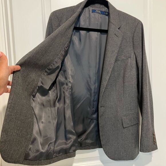 Polo Ralph Lauren Women's Gray One- Button Blazer with Pockets 100% Wool Sz.10 - Picture 8 of 10